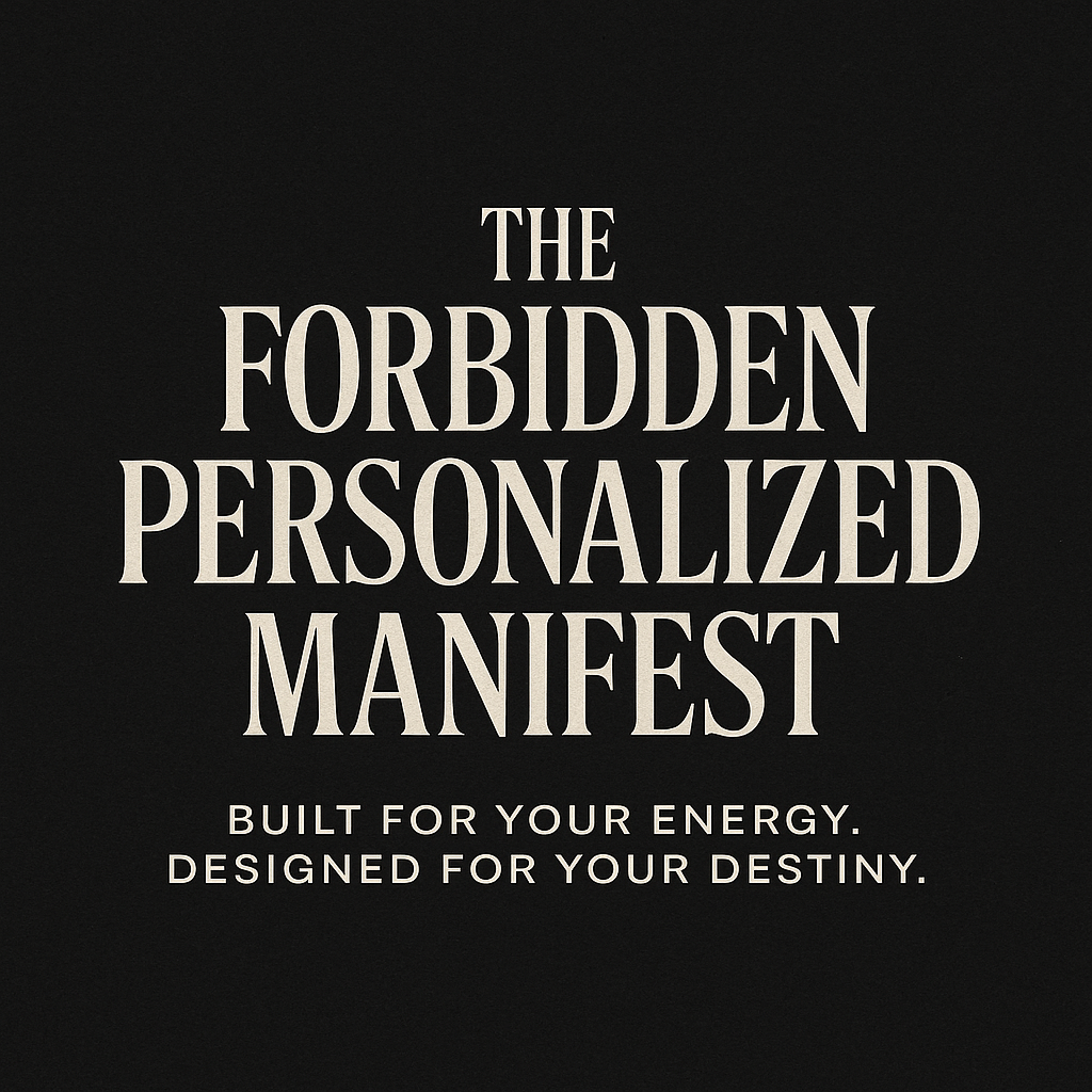 THE FORBIDDEN PERSONALIZED MANIFEST™ (The Architecture of Being)